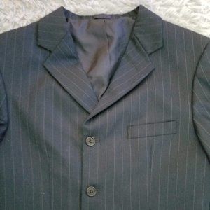 Beautiful vintage men's equestrian jacket, size 40, Navy blue pinstripe